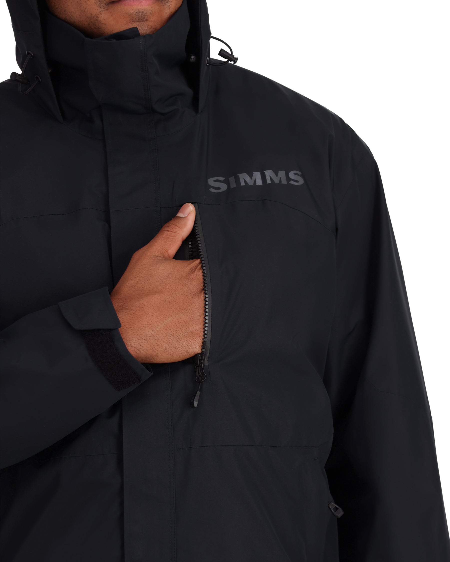 Men's Simms Challenger Fishing Jacket - Black - Image 4