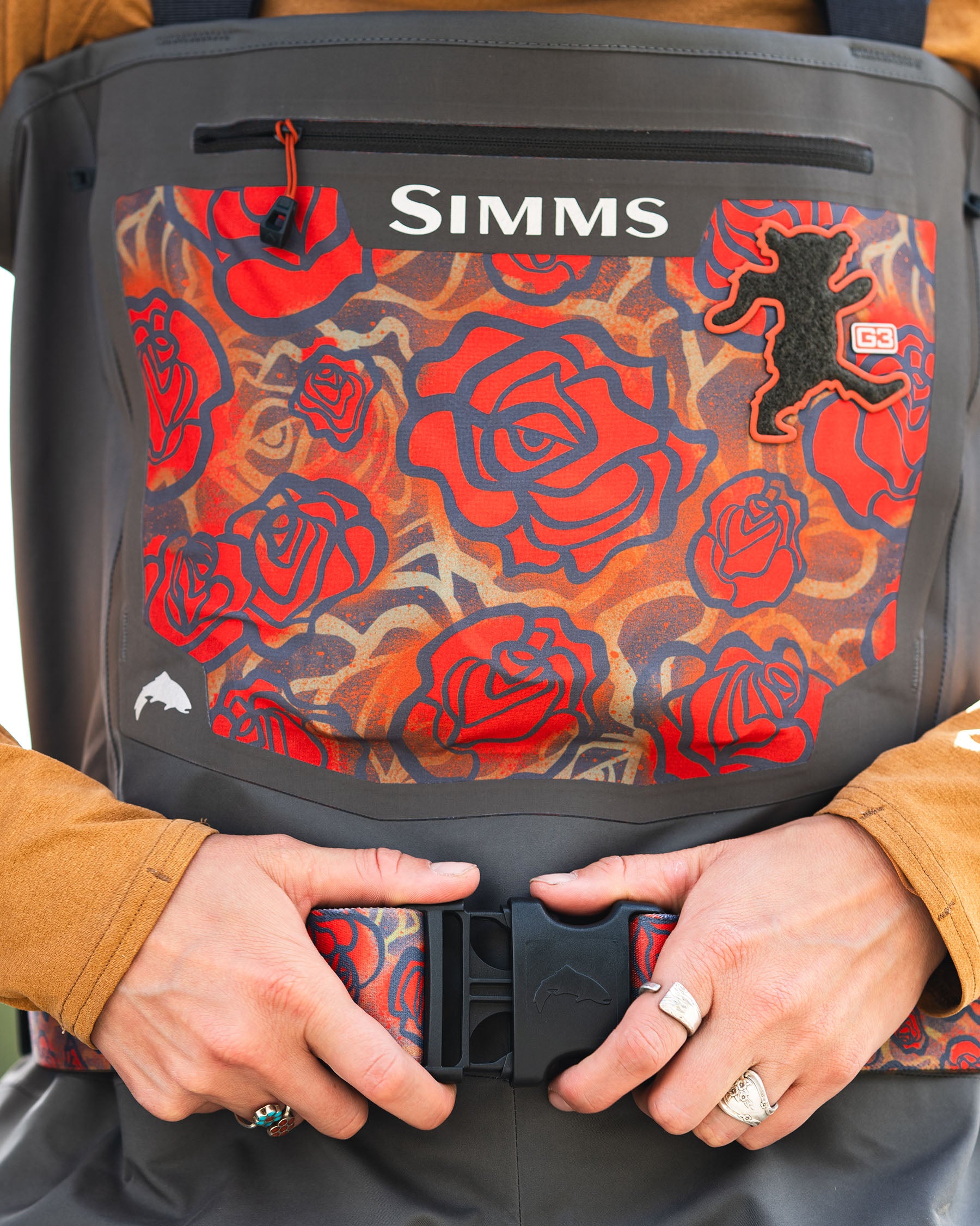 Women's Grateful Dead G3 Guide Waders - Roses Edition - Image 3